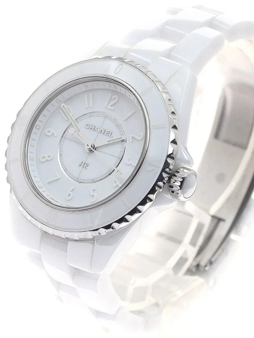CHANEL J12 phantom H6345 White Ceramic white Dial Quartz Ladies Watch_965989
